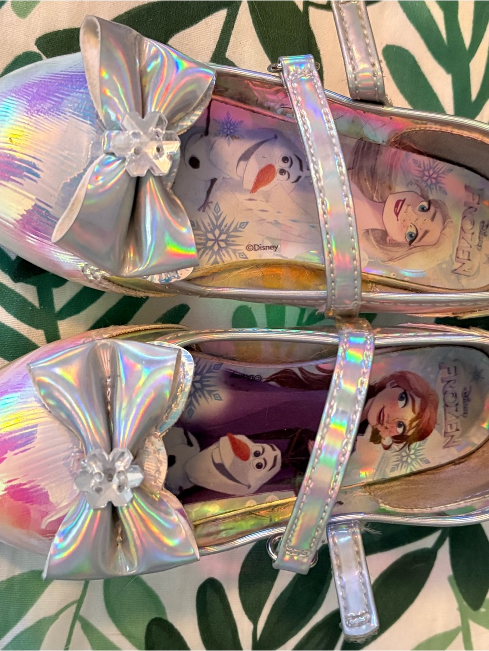Disney Iridescent Holographic Mary Jane Shoes with Bow